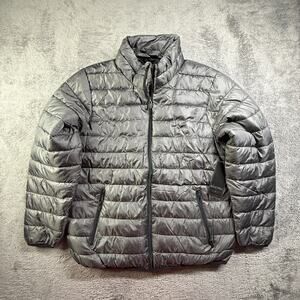 BIG CHILL PACKABLE MIDWEIGHT PUFFER JACKET WOMEN'S XL NEW Gray Zip Up Outdoor